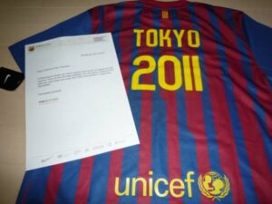 FCバルセロナ　サイン入ユニフォーム